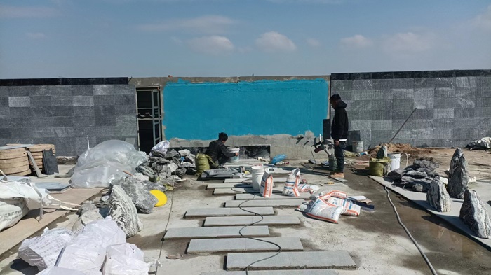 庭院施工過(guò)程